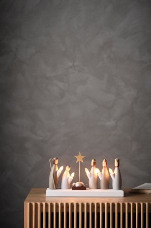 Star Trading - KRUBBA el-lysestage - Flerfarvet - Dekorativ julebelysning - Fra Homeroom