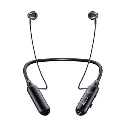 Halshängande magnetiskt Bluetooth 5.0-headset med LED trådlösa sportöronsnäckor hängande nack-Bluetooth in-ear löparhörlurar