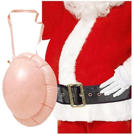 (Pakke med 1) 36 x 25cm Oppustelig Julemandsmåve - Fandtøj Julemand C