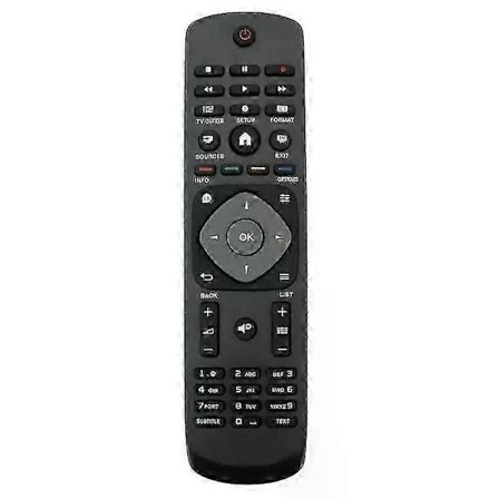 Universal fjernkontroll for Philips TV, perfekt erstatningsfjernkontroll for Philips, TV-fjernkontroll - Svart, RM-L1225