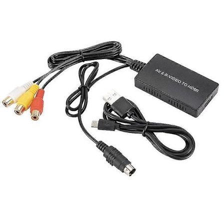S-video HDMI-muunnin AV HDMI-adapteriin RCA-muunnin tukee 1080p:tä