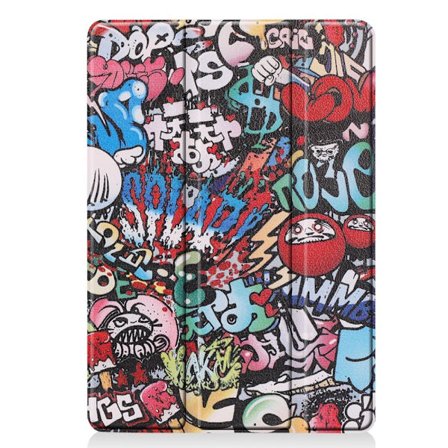 Apple iPad 10.2 Slim Fit Trefoldelig Deksel - Graffitimønster