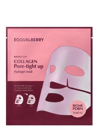 Eqqualberry Collagen Pore-Tight Up Hydrogel Mask - Nude - 1 PCS