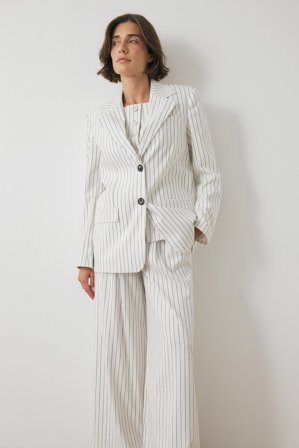 NA-KD Oversized Pinstripe Blazer - Oversized Blazer - Stripe - EU 44