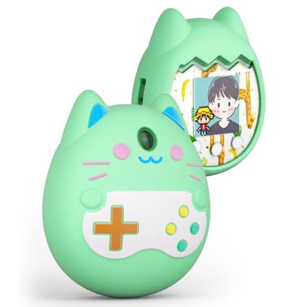 Virtuelt elektronisk kjæledyrdeksel Spillmaskinbeskyttelse for Tamagotchi Pix green