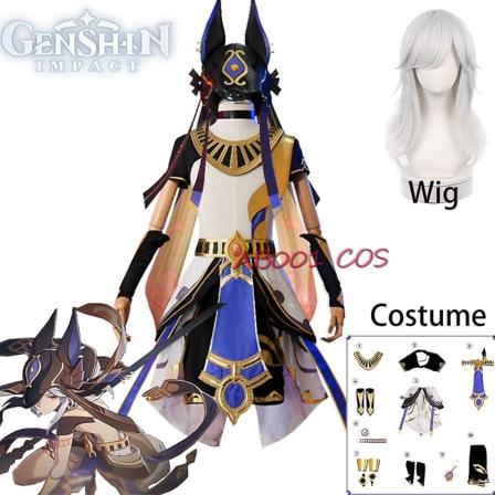 Spill Genshin Impact Cyno Cosplay-kostyme Herre Combat Uniform Guttedrakt Halloween Cyno Cosplay-kostyme komplett sett med hatt Cos Men XXXL