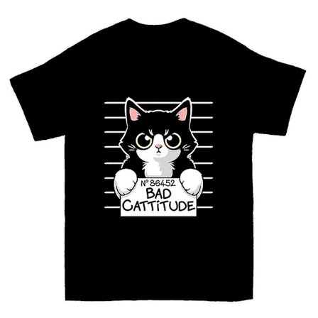 Bad Cattitude Cat Prisoner T-shirt