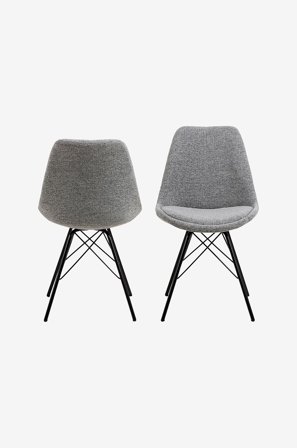 Homeroom Collection - Adelina 2-pack spisestol - Grå - Stoler - Fra Homeroom