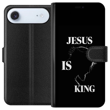 Yhteensopiva Lompakkokotelo Apple iPhone 17 Air Värikkäitä kawaii-hahmoja pinottuna pystysuunnassa violetilla taustalla, pehmeillä muodoilla ja leikki