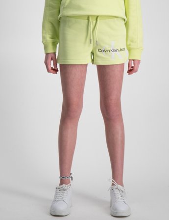 Calvin Klein REFLECTIVE MONOGRAM SHORTS Geel Shorts Meisjes - Kids Brand Store