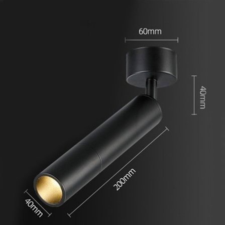 LED Taklampe Spot Light 7W-SORT 7W-SORT