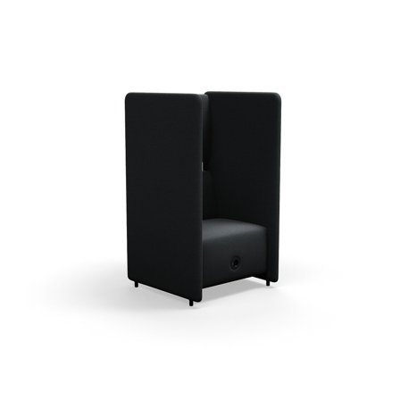 Akustiksessel CLEAR SOUND mit USB-Anschluss, 1-Sitzer, Stoff Focus Melange, anthrazit