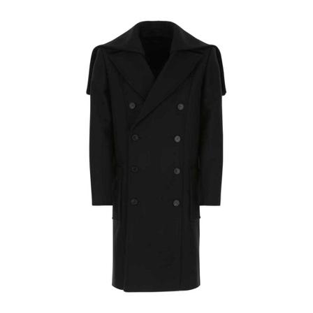 Balmain, Double-Breasted Coats Zwart, Heren, Maat:L
