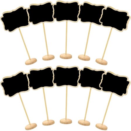 Mini-liitutaulu 10 kpl Pieni Puinen Liitutaulu Viestitaulu