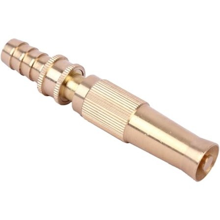8.3x2.6cm Justerbar Messing Hageslange Dyse - Hageslange Dyse - Høytrykks Hageslange Dyse - Messing Slange Dyse - Kraftig Messing Dyse