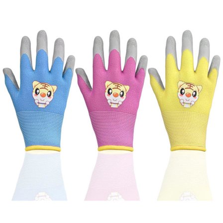 3 Paria Lateksipuutarhakäsineitä Lapsille 3-5-vuotiaille, ZQKLA
