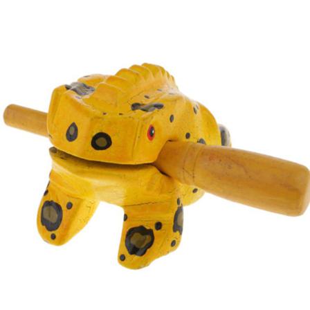 Trä Flerfärgad Lucky Frog Leksak Djur Pengar Groda Clackers Mus
