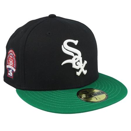 New Era - MLB Schwarz fitted Cap - Chicago White Sox Team Colour 59FIFTY Black/Green Fitted @ Hatstore