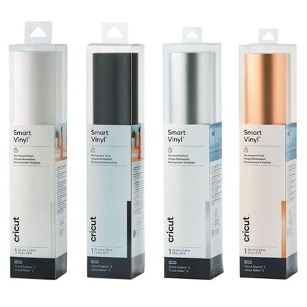 4 matta pysyvää vinyyliä 366 x 33 cm - samppanja, hopea, musta, valkoinen