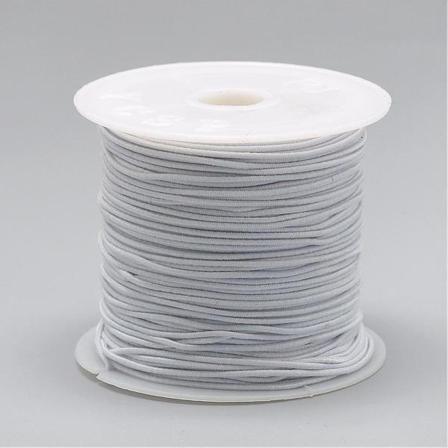 Rulle Med 20 Mt. Nylonklädd Elastisk Tråd 1 Mm I Diameter 1 Vit