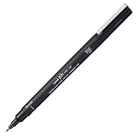 Uni Pin Brush Pen Light Grey