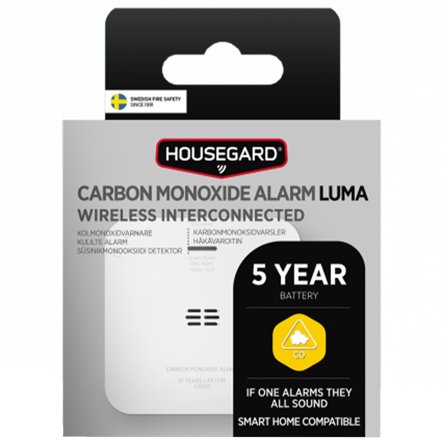 Housegard Luma Trådløs Karbonmonoksidvarsler