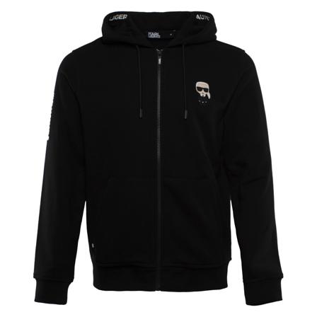 Karl Lagerfeld, Hoodies Zwart, Heren, Maat:2XL