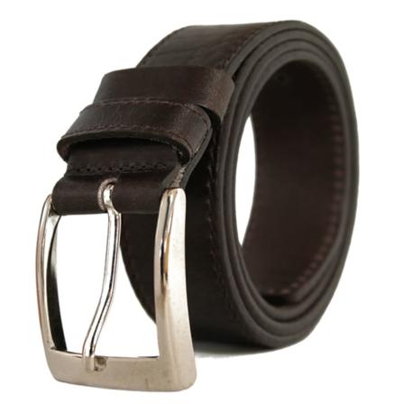 Brunt 35mm herrbälte i oxläder Brown Brun - 105 cm