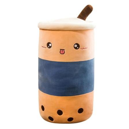 Pehmeä ja söpö 22 cm 3D hedelmämaito-tee-pehmolelu, maito-tee-nukke Blue