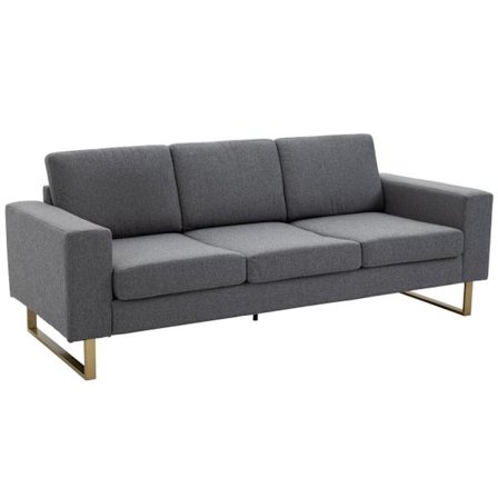 Rootz Soffa - 3-sits soffa - Klädd - Loungesoffa - Armstöd - Kompakt - Metall - Avtagbara örngott