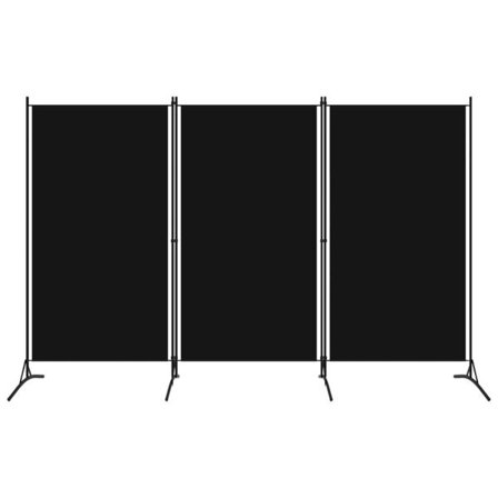 [LLC] vidaXL Romdeler 3 paneler svart 260x180 cm