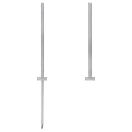 Vidaxl Stålfötter Reserv 2 St 115 Cm Silver Silver