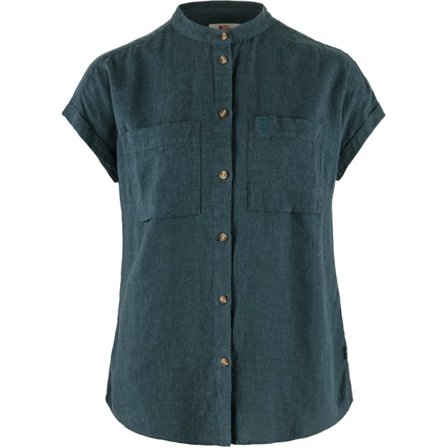 Fjällräven Övik Hemp Chemise SS L - female - Mountain Blue - Chemises