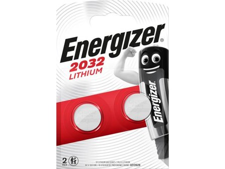 ENERGIZER Batteri Lithium CR2032 2/fp - Lyreco - Kontorsmaskiner - Batterier - Knappcellsbatterier