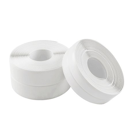 Hvid pakke med 2 (3,2m*2,2cm) Hjem PVC Material Vask Tårestribe Ki