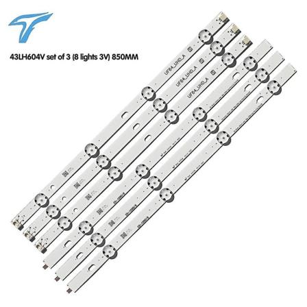 3 kpl / set Led taustavalonauha Lg Uf64_uhd_a 43uh603v 43uh610v 43uf6407 Hc430dgn 43uf6409 43uh6030