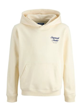 Jack & Jones Jornorrebro Typo Back Sweat Hood Sn Jnr - Cream - 128