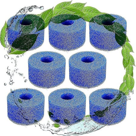 8 kpl Suodatinsieni Suodatin S1-tyyppiinen Uusiokäytettävä ja Pestävä Vaahtosuodatinsieni Lazy Spa -hieronta-altaalle