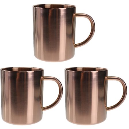 3 stk kobberkrus Moskva Mule holdbare kobber ølkrus kaffekrus melkekopp drikkeutstyr