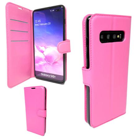 2-i-1 Plånbok Rosa Läderfodral Till Galaxy S10 Plus Rosa