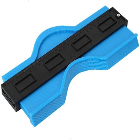 Profilskabelon til konturer / former (25x10 cm) Blå