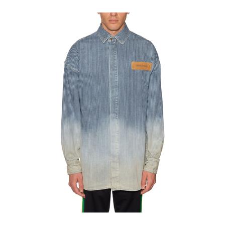 Palm Angels Striped shirt Blå, Herre Skjorter