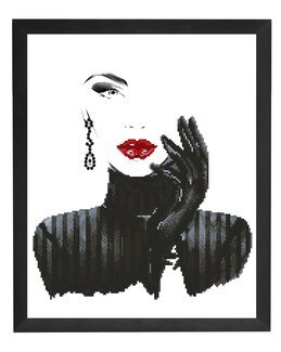 Diamond painting Lady in black