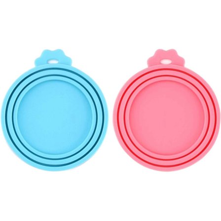 Matburkslock, Universella BPA-fria silikonlock för hund- och kattmat, Ett lock passar de flesta standardstorlekar av hund- och kattmat på burk