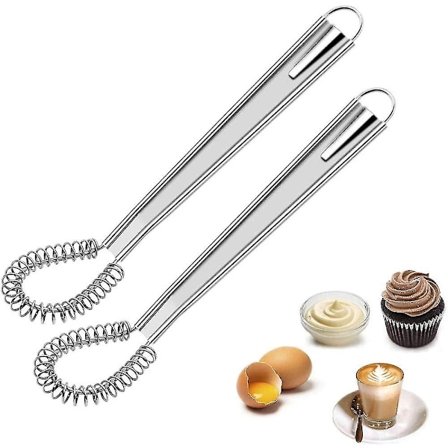 Rustfrit Stål Sne-Pisk Spiral Pisk Roterende Pisk Manuel Pisk Til