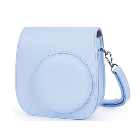 Pikakamerakotelo Fujifilm Instax Mini 12 / Mini 11 / Mini 9 / Mini 8 -kameroille, retro nahkalaukku olkahihnalla