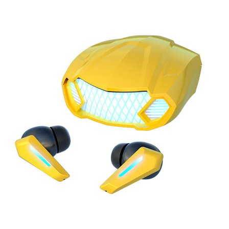 (Gul)Trådlöst headset, Bluetooth-spelheadset med mikrofon