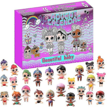 Hcankcan 2022 Juledukker Adventskalender 24 Dages Nedtællingskalender Blind Box Legetøjsgaver