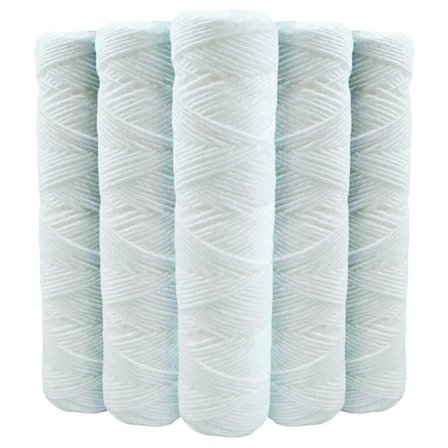 Set med 5 spolpatroner 9 tums sedimentvattenfilter 3/4-20 kompatibla mikronfilter 10 tum