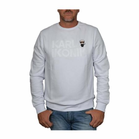 Karl Lagerfeld Crewneck crewshot sweatshirt Hvid, Herre Sweatshirts